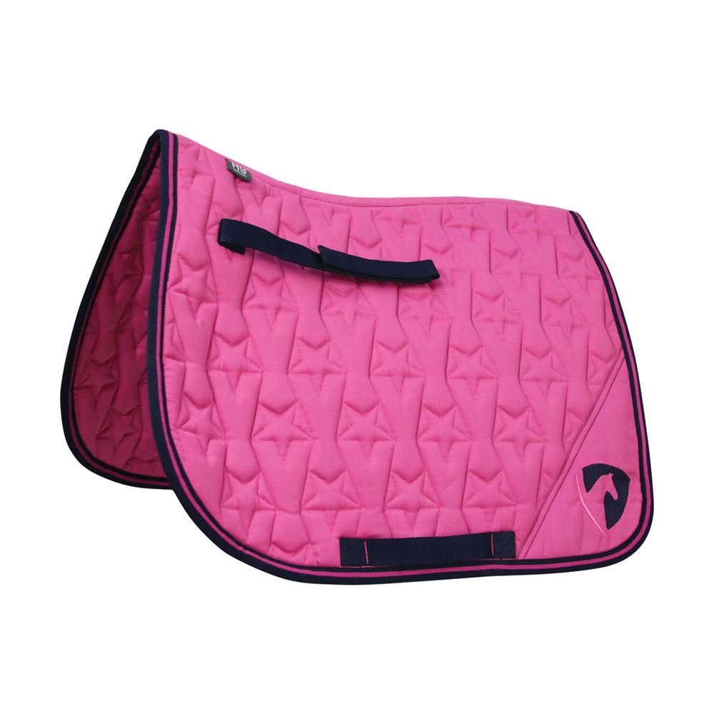 Hy Equestrian Belton Saddle Pad (Pink/Navy)