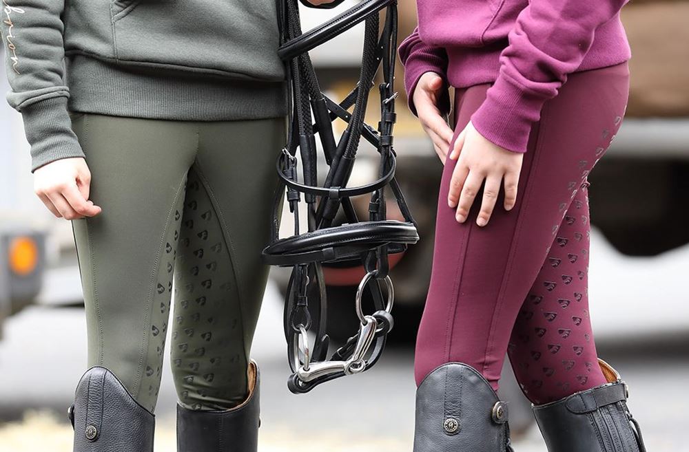 Shires Aubrion Albany Maids Riding Tights (Deep Green)