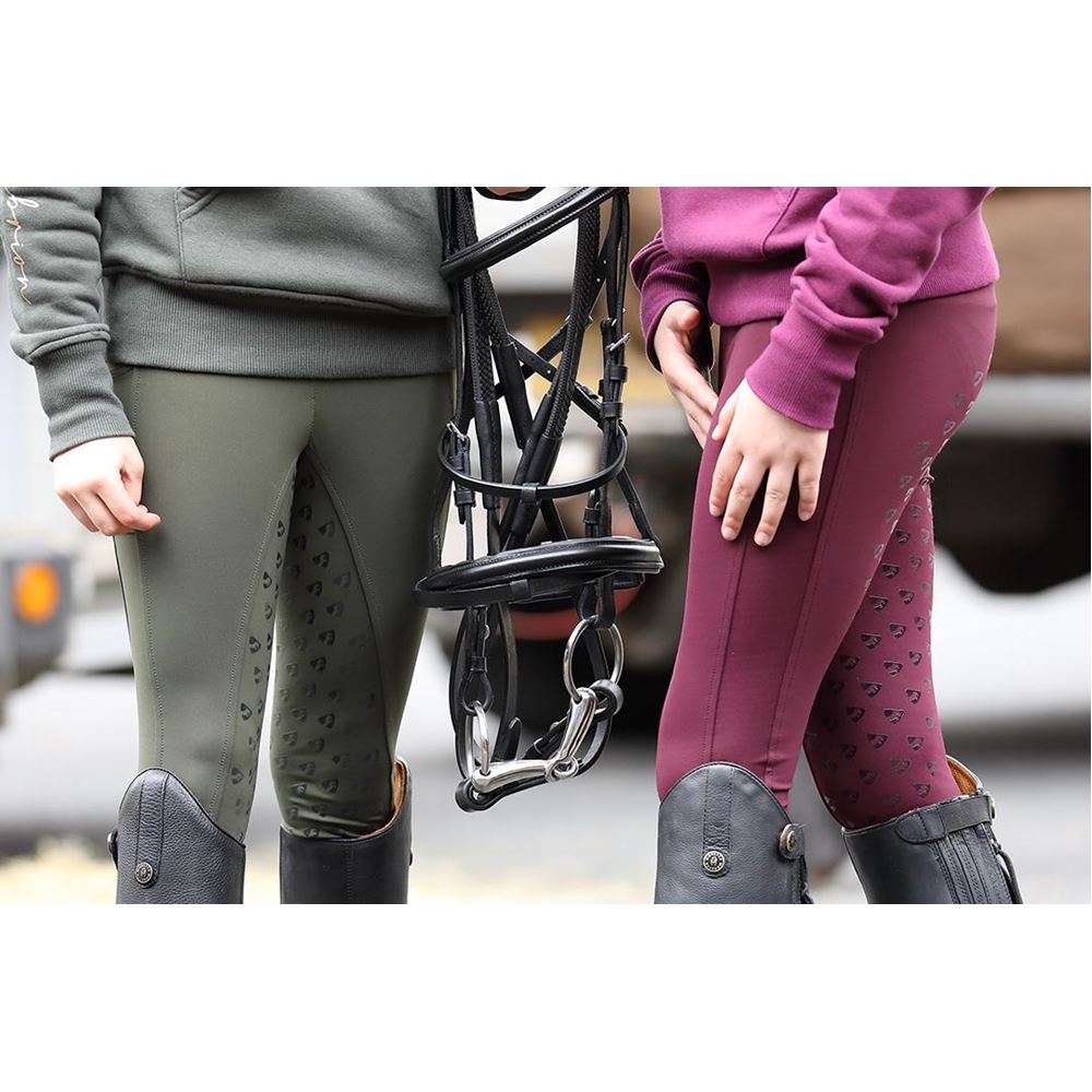 Shires Aubrion Albany Maids Riding Tights (Deep Green)