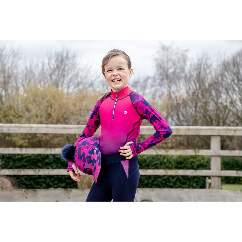 Hy Equestrian DynaForce Hat Cover (Raspberry/Navy)