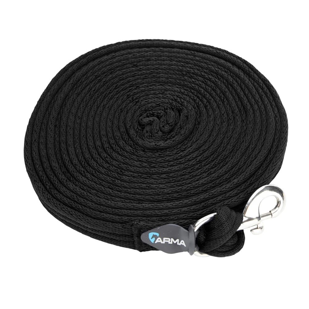 Shires Wessex Cushion Web Lunge Line (Black)