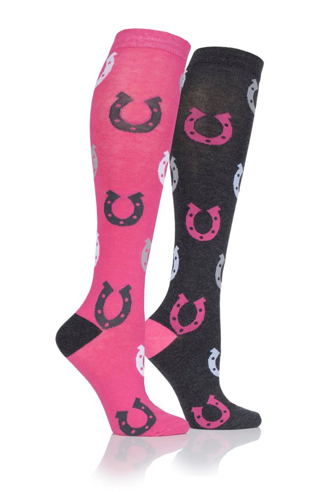 Storm Bloc Redcar Ladies Horse Shoe Twin Pack Socks