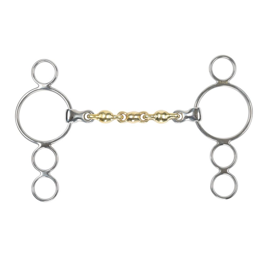 Shires Brass Alloy Waterford Three Ring Gag 