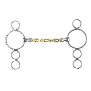 Shires Brass Alloy Waterford Three Ring Gag 