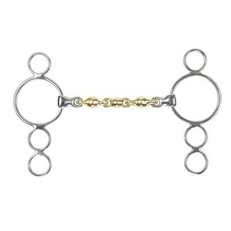Shires Brass Alloy Waterford Three Ring Gag 