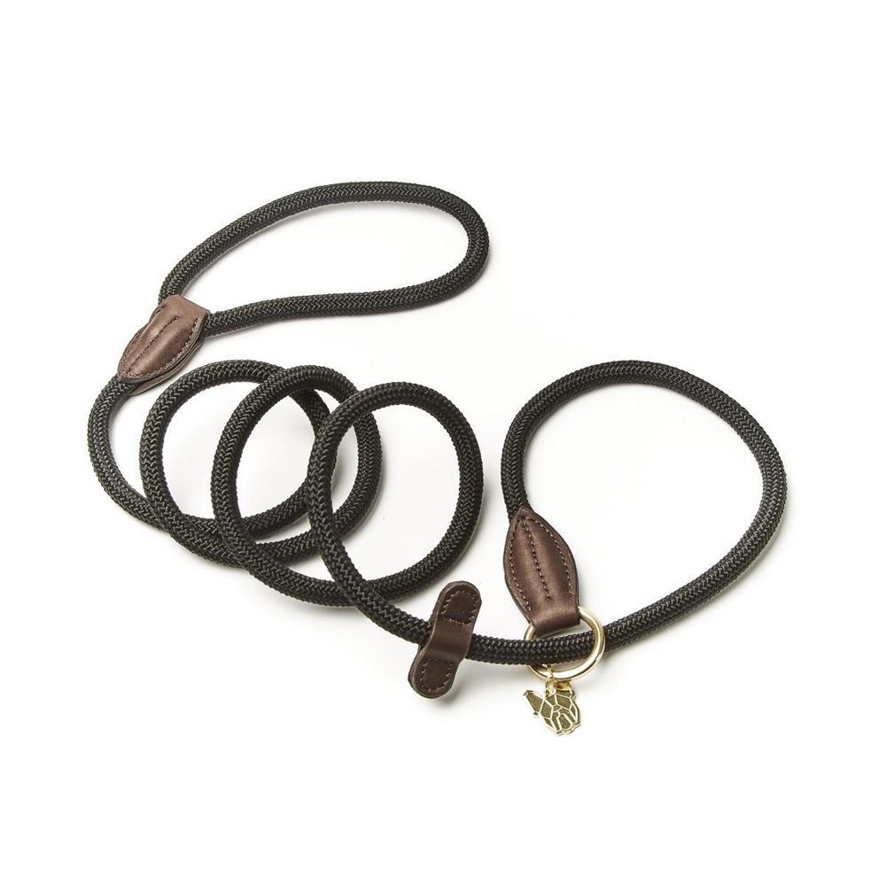**barcodes** Shires Digby & Fox Fine Rope Slip Lead (Black)