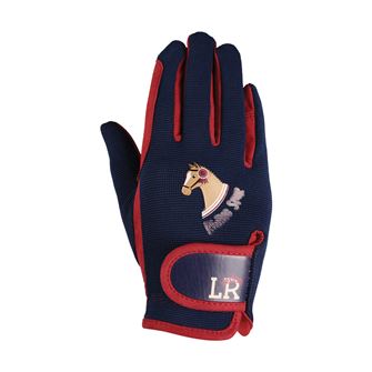 Riding Star Collection Riding Gloves by Little Rider (Navy/Burgundy)