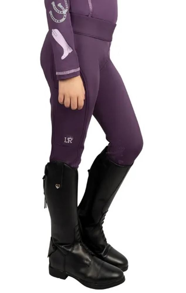 Giddy Up Gymkhana Riding Tights by Little Rider (Purple)