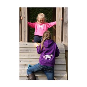 British Country Collection Dancing Unicorn Hoodie - Child (Purple)