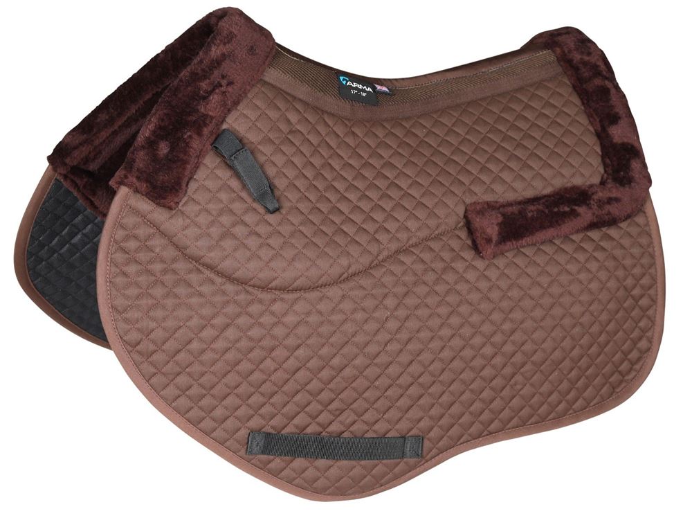 Shires ARMA Half Lined Jump Saddlecloth (Brown)