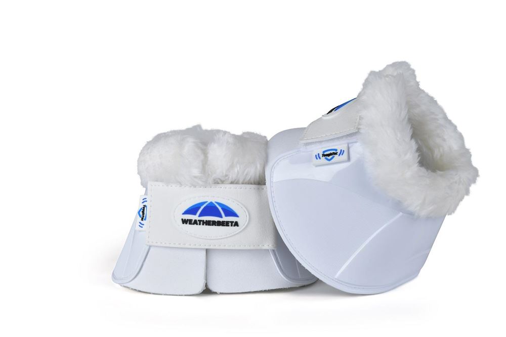Weatherbeeta Tough-Tec Impact Fleece Trim Bell Boot (White)