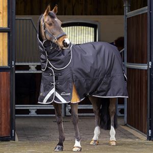 Shires Highlander Plus 200 Turnout Rug & Neck Set (Black)
