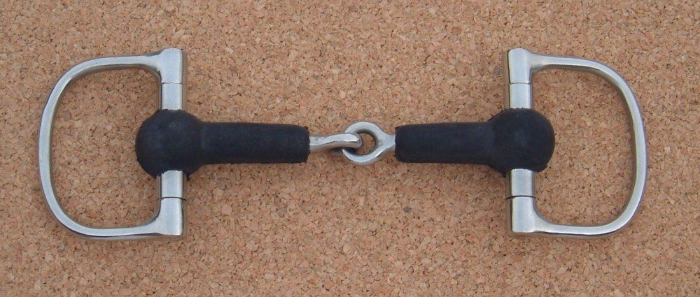 D cheek Rubber Covered Snaffle 
