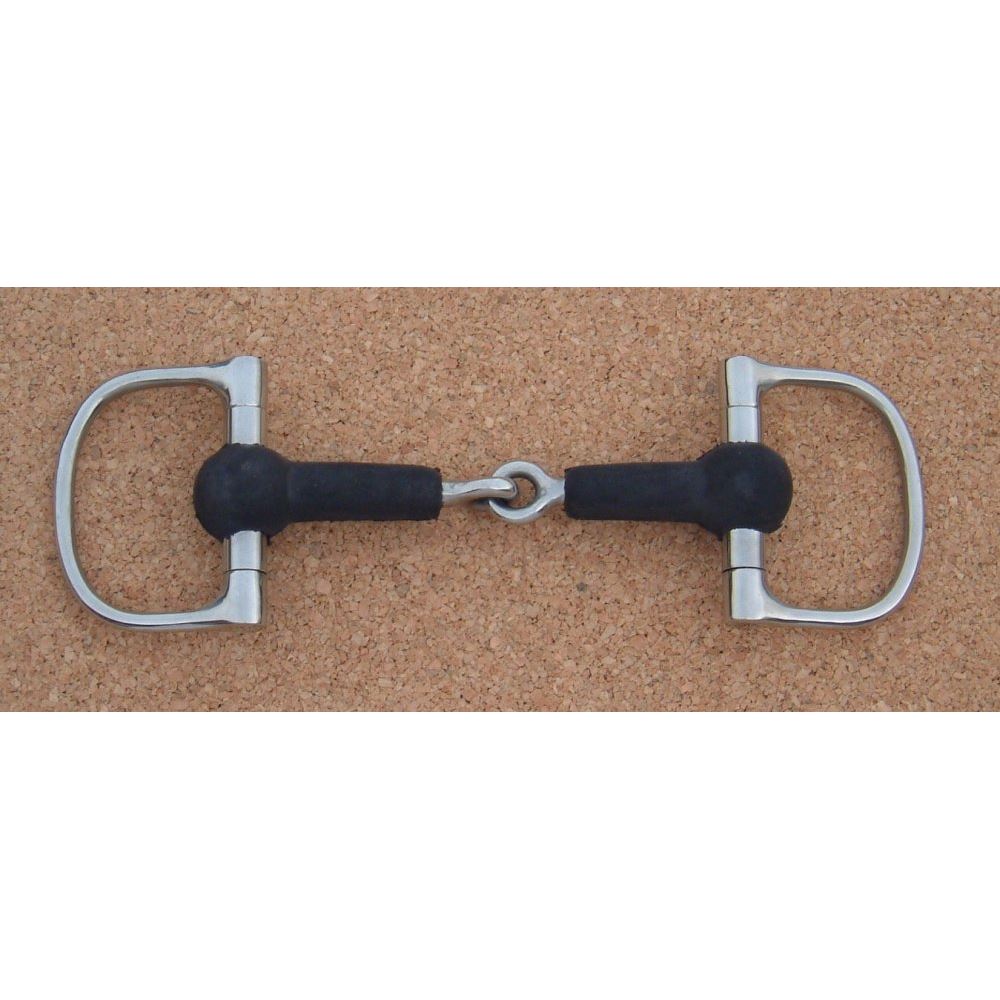 D cheek Rubber Covered Snaffle 