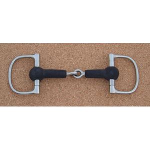 D cheek Rubber Covered Snaffle 