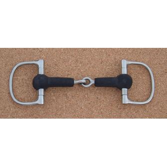 D cheek Rubber Covered Snaffle