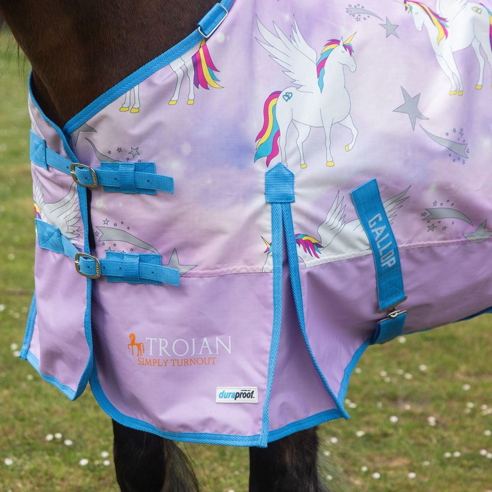 Gallop 600D 'Pegacorn' Print DURAPROOF Lightweight Turnout Rug