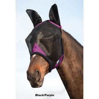 Weatherbeeta Comfitec Durable Mesh Mask with Ears (Black/Purple)