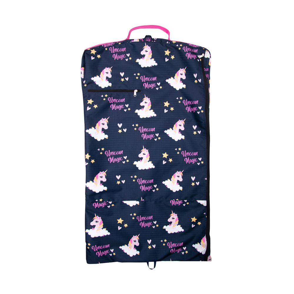Hy Equestrian Unicorn Magic Garment Bag (Navy/Pink)