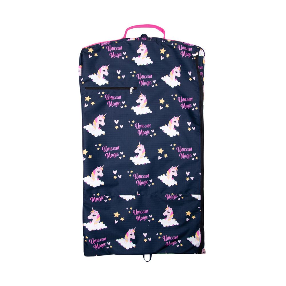 Hy Equestrian Unicorn Magic Garment Bag (Navy/Pink)