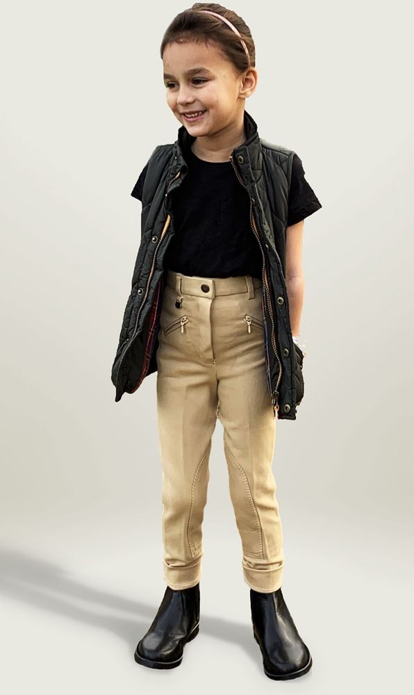 Gallop Childs Classic Plain Jodhpurs (Beige)