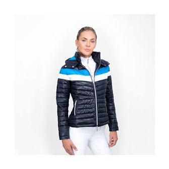 Coldstream Southdean Quilted Coat (Navy/White/Blue)