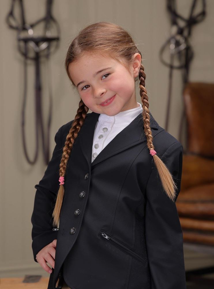 Shires Aubrion Newton Show Jacket - Young Rider (Black)