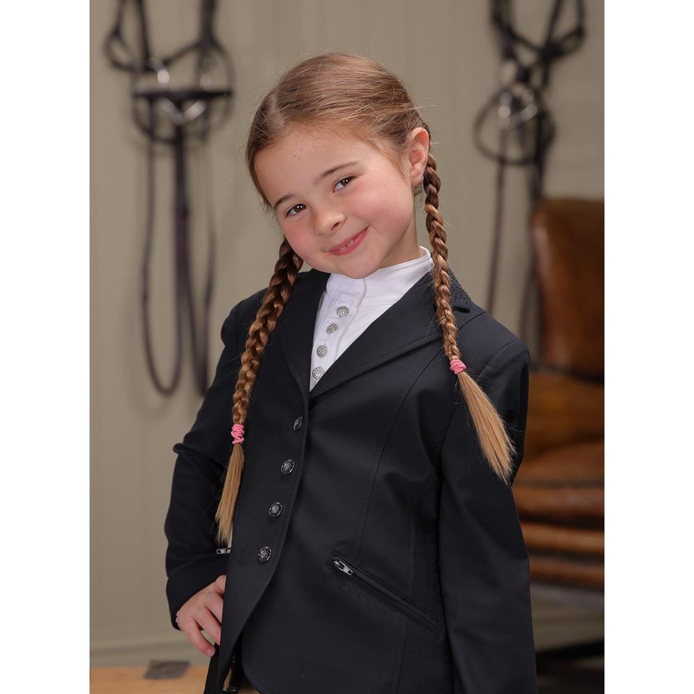 Shires Aubrion Newton Show Jacket - Young Rider (Black)