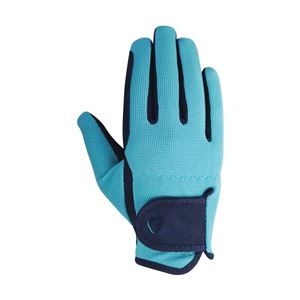 Hy Equestrian Belton Children’s Riding Gloves (Navy/Teal)