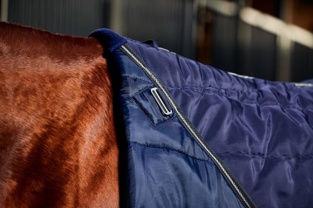 Weatherbeeta Comfitec PP Chanel Quilt Stable Detach-A-Neck - 220g (Navy/Charcoal)