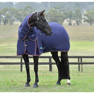 Weatherbeeta Comfitec Essential Turnout Detach-A-Neck - 220g (Navy/Burgundy)