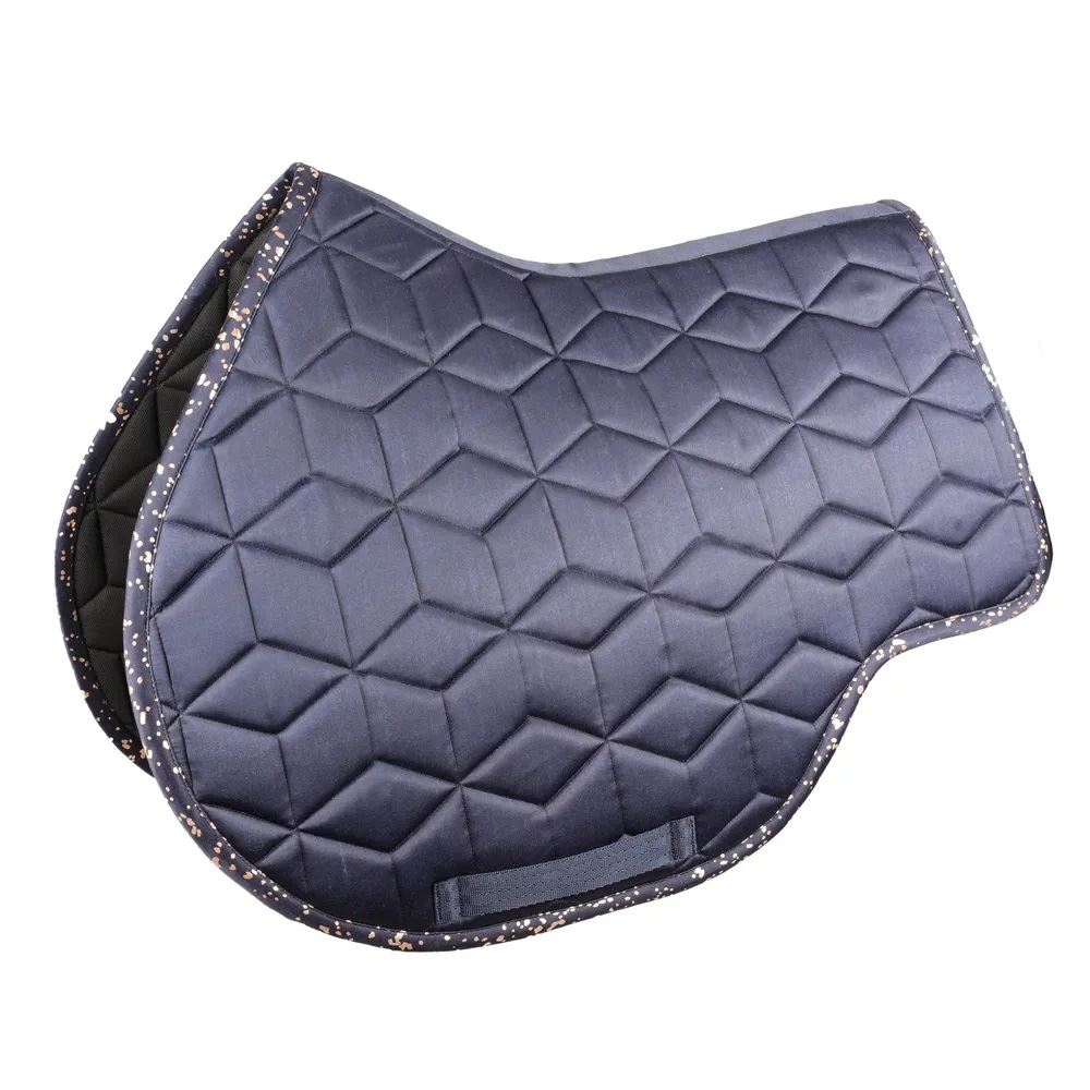 Hy Equestrian Elevate Allure Saddle Pad (Navy/Rose Gold)