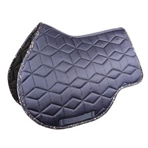 Hy Equestrian Elevate Allure Saddle Pad (Navy/Rose Gold)