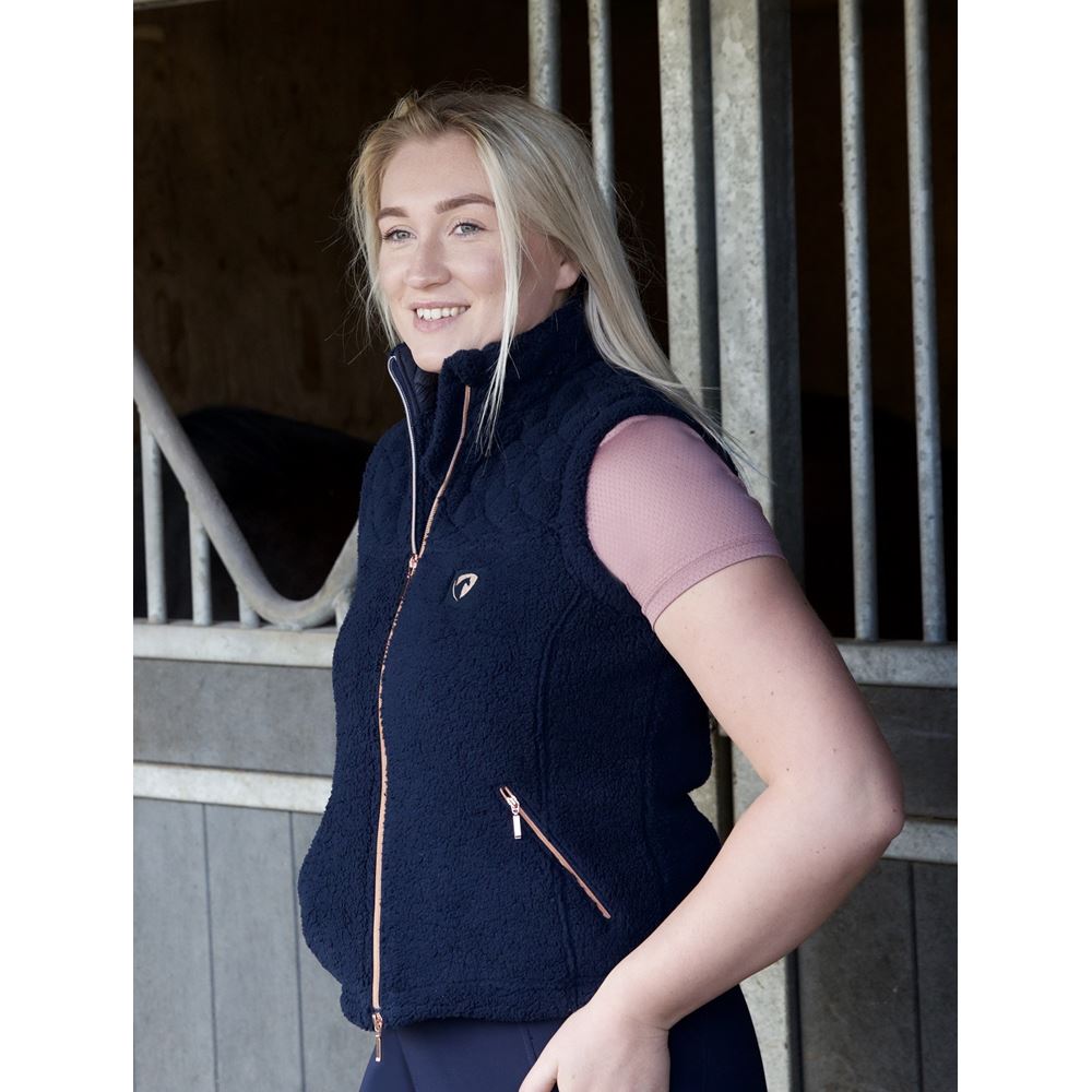 Hy Equestrian Elevate Teddy Fleece Gilet (Navy)