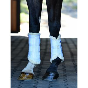 Weatherbeeta Tough-Tec Comfy Fleece Brushing Boots (White)