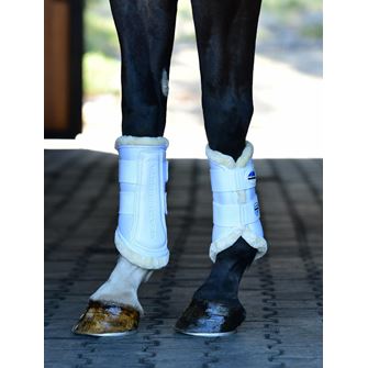 Weatherbeeta Tough-Tec Comfy Fleece Brushing Boots (White)