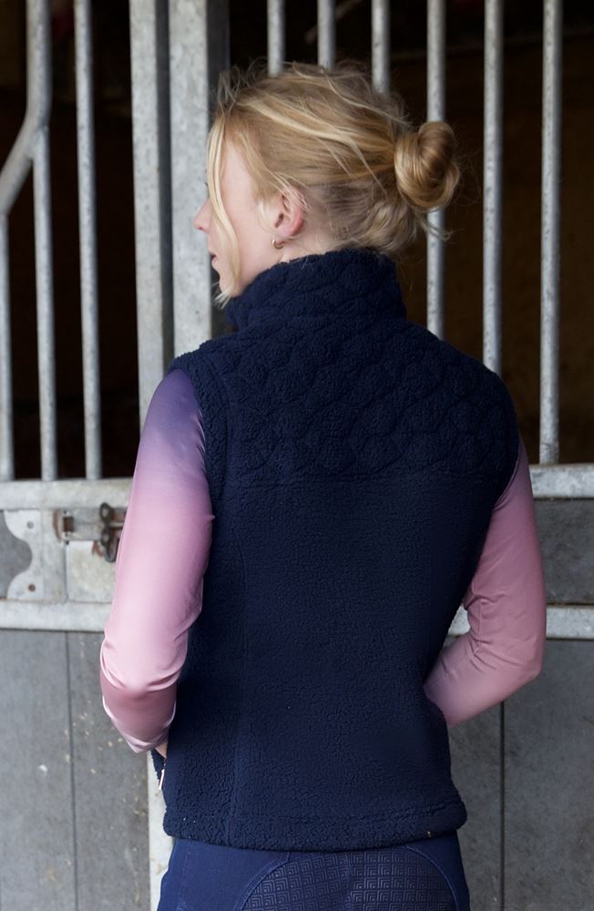 Hy Equestrian Elevate Teddy Fleece Gilet (Navy)