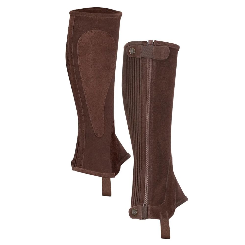 Shires Moretta Childs Suede Half Chaps (Brown)