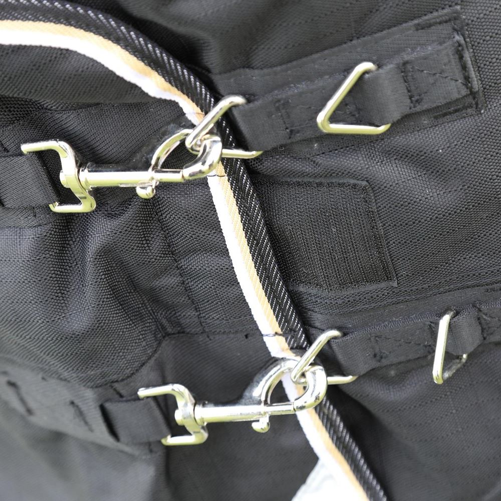 Shires Highlander Plus 200 Turnout Rug & Neck Set (Black)