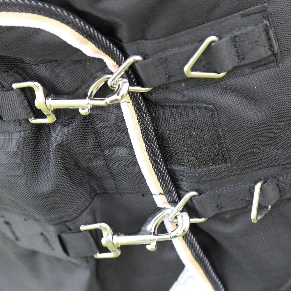 Shires Highlander Plus 200 Turnout Rug & Neck Set (Black)