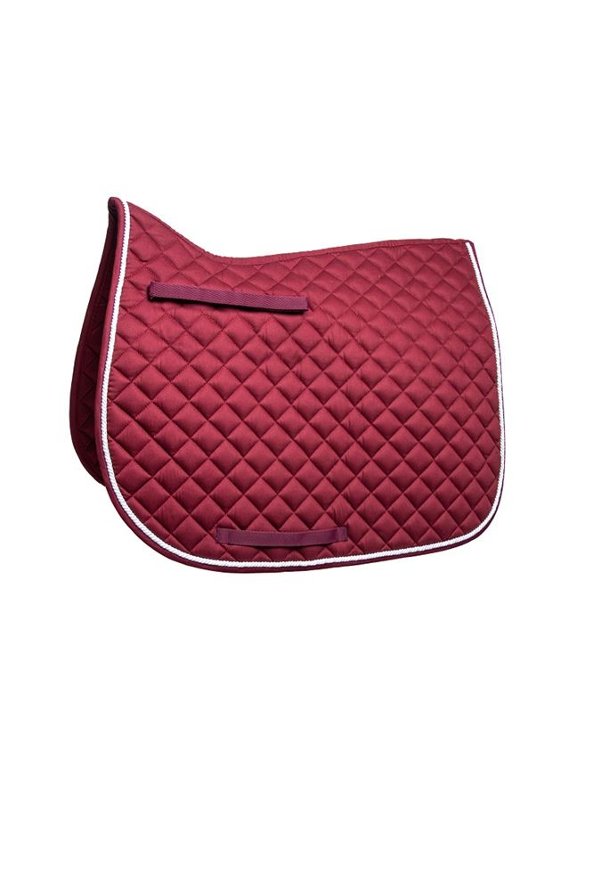 Hy Equestrian Splendid Showjump Saddle Pad (Burgundy/White)