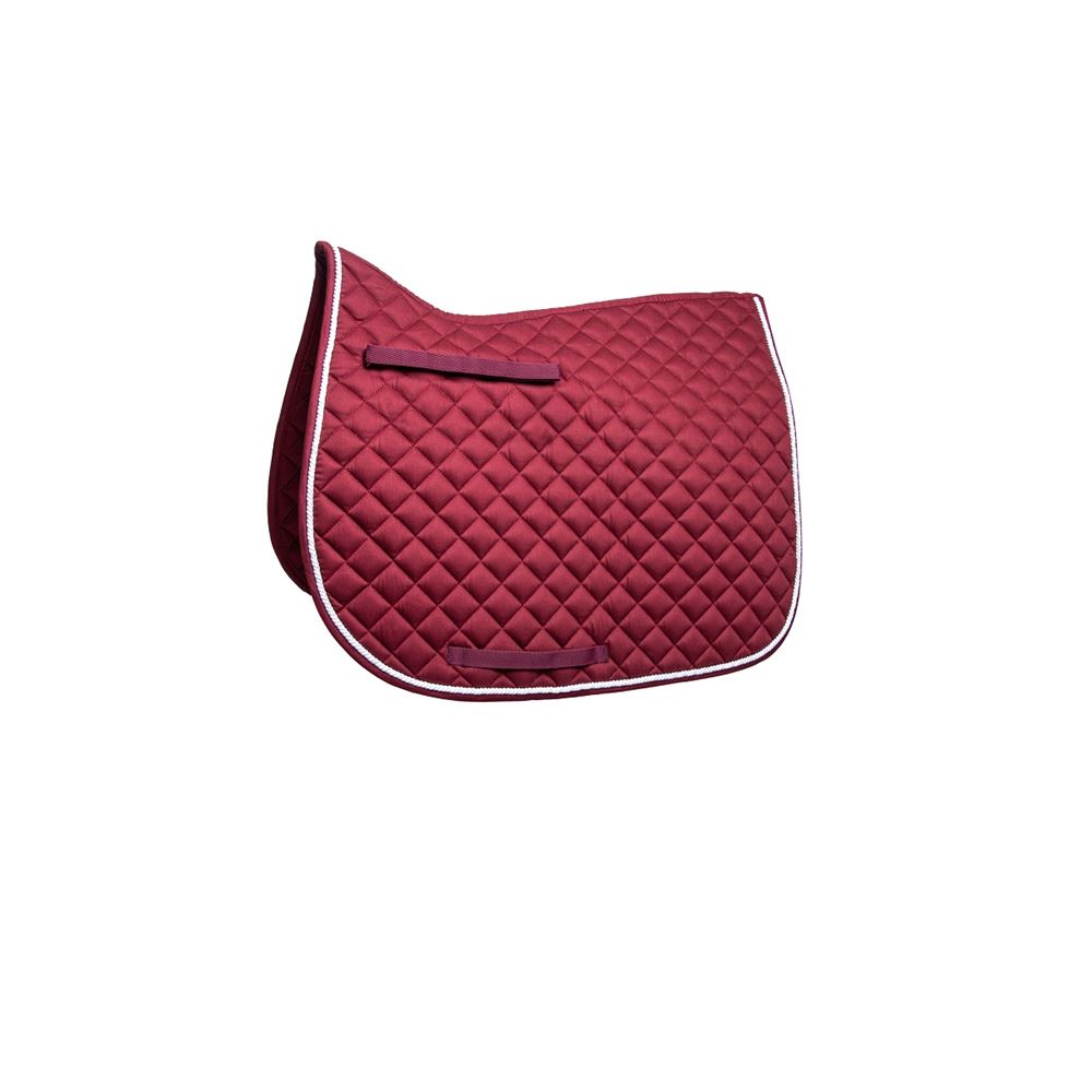 Hy Equestrian Splendid Showjump Saddle Pad (Burgundy/White)