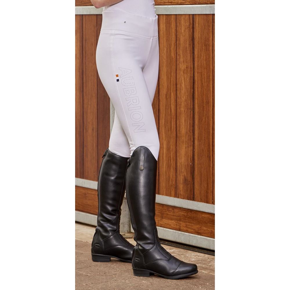 Shires Aubrion Optima Ladies Air Riding Tights (White)