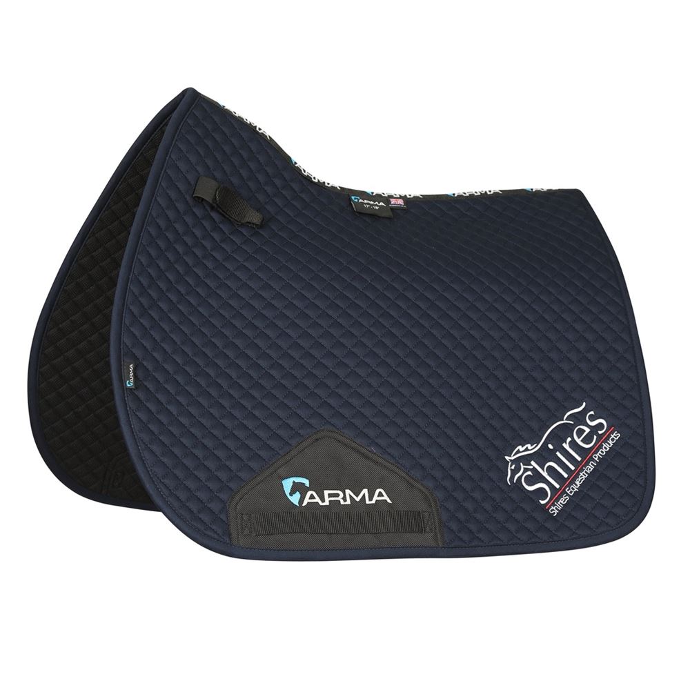 *pic* Shires Branded GP Saddlecloth (Navy)