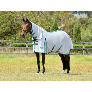 Weatherbeeta Comfitec Zephyr Plus Mesh Combo Neck Fly Rug (Silver/Teal Green/Stone)