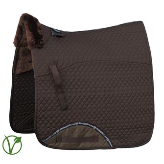 Rhinegold Luxe Fur Dressage Saddle Cloth (Brown/Brown)