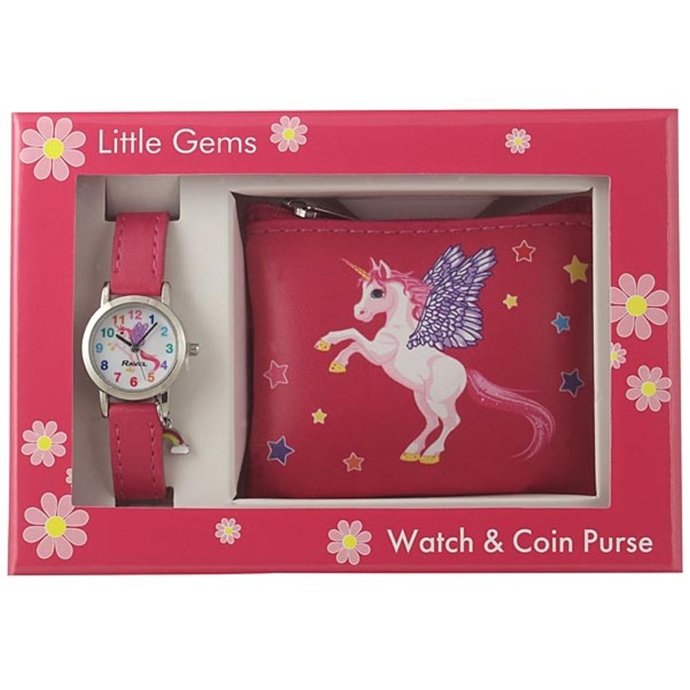 Jenkinsons Ravel Watch and Purse Gift Set - Unicorn