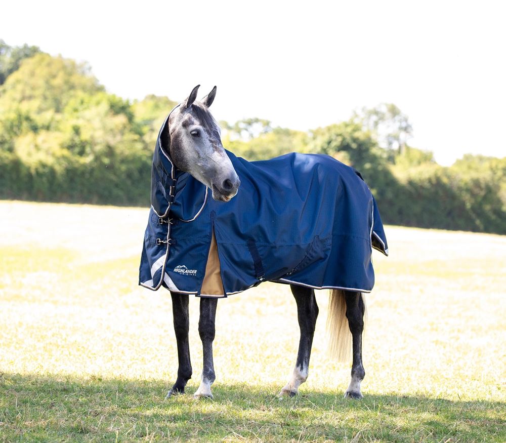 Shires Highlander Plus Lite Combo Turnout Rug (Navy)
