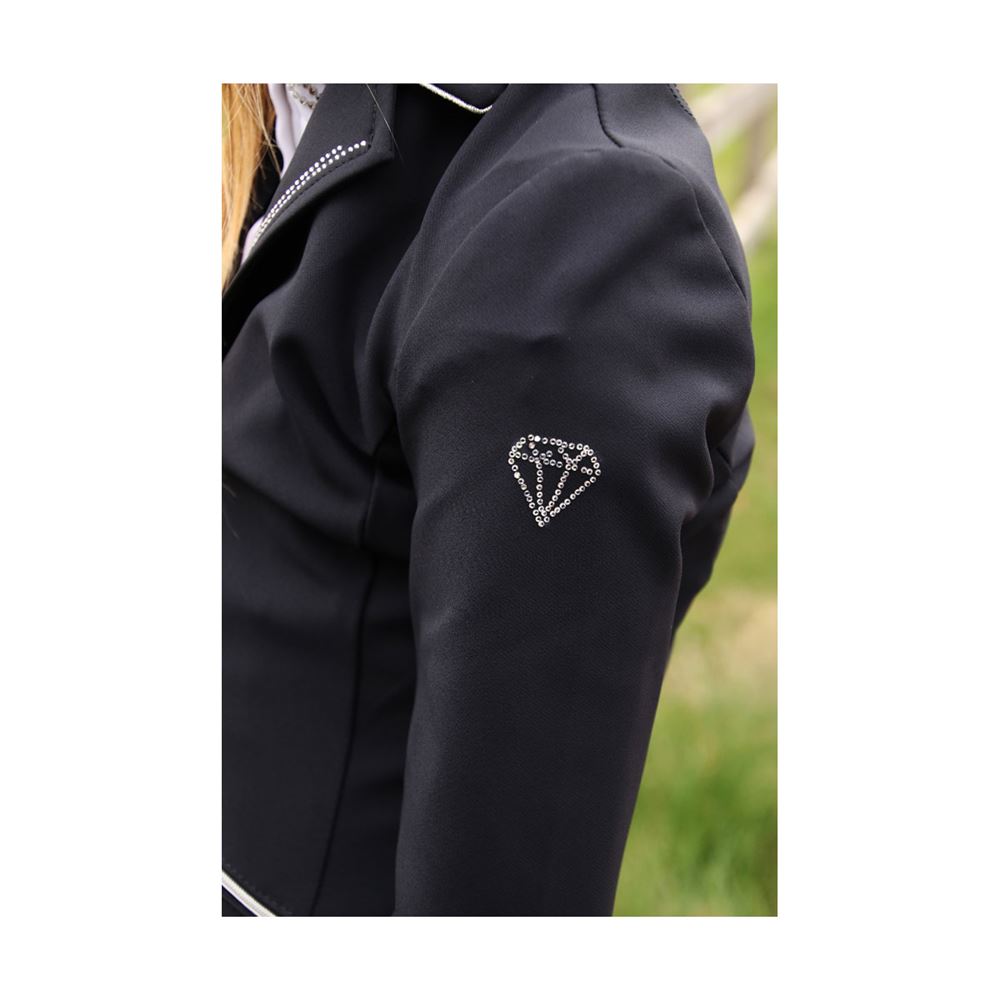 Hy Equestrian Cadiz Mizs Show Jacket (Black/Silver)