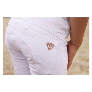 Hy Equestrian Cadiz Mizs Competition Breeches (White/Rose Gold)